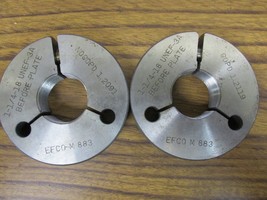 Go &amp; No Go Thread Ring Gage Set 1-1/4&quot;-18 UNEF-3A BEFORE PLATE - $198.00