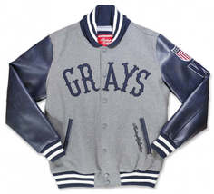 NLBM Negro Leagues Heritage Wool Baseball Jacket Homestead Grays - £139.88 GBP