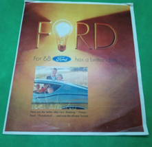 1968 Ford Has A Better Idea Newspaper Sales Brochure Thunderbird Mustang Fc3 - £12.90 GBP