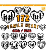 172 Family Heart SVG PNG, Family Silhouette Clipart, Parents and Kids He... - €2,54 EUR