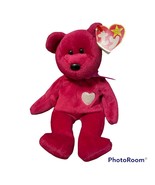 1998 Ty Valentina Beanie Baby Plus Teddy Bear 9&quot; some errors PE Pellets - $6.18