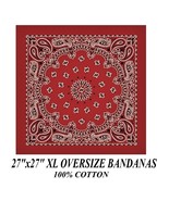 Hav-A-Hank XL BIG BURGUNDY PAISLEY 27&quot; BANDANA Head Neck Wrap Scarf Face... - €7,75 EUR