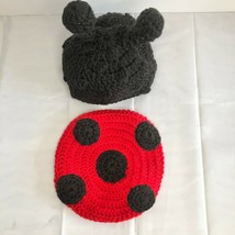 Hand crafted Crocheted Baby Ladybug Outfit Hat and Bum Cover NEW - £19.78 GBP