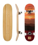 Sunset Graphic Bamboo Skateboard (Complete Skateboard) - £103.11 GBP