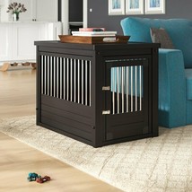 Dog Pet Crate Wooden End Table Nightstand Living Room Bedroom Espresso M... - £158.36 GBP