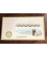 Conair Waves &amp; Volumes 12 Jumbo Hot Rollers 1 1/2&quot; W/ Super Clips  NEW - $14.84