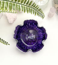 Personalized Resin decorative bowl Purple EpoxyResin Bowl Personalized R... - £29.70 GBP