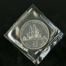 1973 ST HELENA 25 PENCE STERLING (.925) SILVER PROOF CROWN WITH CASE LOW... - £19.71 GBP