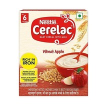 Nestlé Cerelac Baby Cereal with Milk Wheat Apple From 6 Months 300g 10.5... - £15.86 GBP