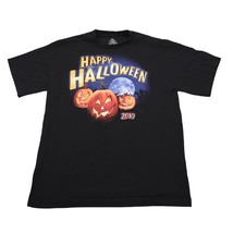 Happy Halloween Shirt Mens M Black Short Sleeve Graphic Print Cotton Casual Tee - £13.97 GBP