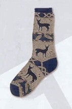 Wildlife Animal DEER Pinecone Adult Socks Medium 6-11...Reduced Price - £7.20 GBP