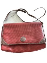 Vintage 80s Liz Claiborne Signature Crossbody Shoulder Bag Maroon Red Lo... - $24.95