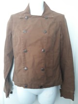American Rag Button Up Brown Jacket Womens Size Small - $364.74 MXN