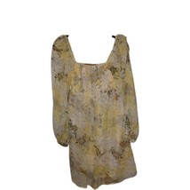 Amuse Society Women Yellow Baby Mini Casual Dress M V-Neck - $18.00