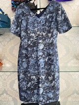 Brooks Brothers Blue Floral Print Silk Blend Dress Style#00045196 Sz 8 $398 Nwt - £123.99 GBP