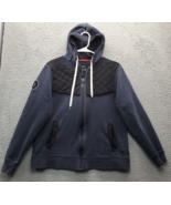 Harley Davidson Motorcycles Hoodie Womens Large Gray Fleece Lined Quilte... - $517.33 MXN