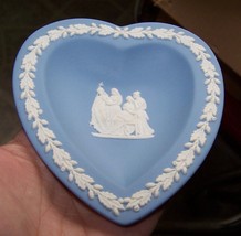 WEDGWOOD JASPER - HEART SHAPED SWEET DISH - 4.5&quot; X 4&quot; - EUC w/Box! - £19.68 GBP