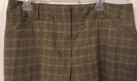 Cato Brown Plaid Casual or Career Pants Flat Front Flair Bottom Womens Sz 16 NWT - £10.98 GBP