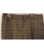 Cato Brown Plaid Casual or Career Pants Flat Front Flair Bottom Womens S... - £10.99 GBP