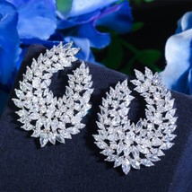 Luxury Popular Waterdrop Full Mirco Paved Cubic Zircon Naija Wedding Earring Fas - $23.79