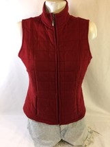 Charter Club Petite Women  Size P/P  Red Vest Zip Up Bin39#1 - $7.61