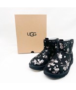 UGG CLASSIC MINI FLORAL FOIL BOOTS- Color BLACK - £114.66 GBP