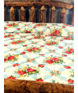 Pioneer Woman Vintage Floral Cotton King Quilt Comforter Reversible  - €43,19 EUR