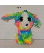 Ty SIlk Lola The Rainbow Dog 6&quot; Beanie baby Boos plush toy Claires exclu... - €21,35 EUR