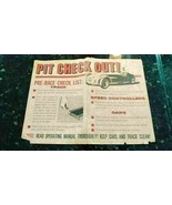 Vintage Pit Check Out Insert Varney KM-1 Slot Lok Racing Race Cars WARNING - €23,01 EUR
