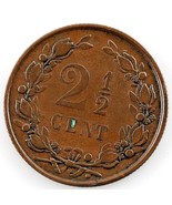 1890 Netherlands 2 1/2 Cent (XF) Extra Fine Condition - $42.65 CAD