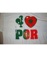 Portugal Soccer &quot;I love Portugal Soccer&quot; Football T-Shirt X-Large/XL NWT! - £5.97 GBP