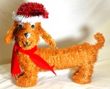 Christmas Tinsel Wire Dachshund Wiener Dog Holiday Sitter Decor - £23.72 GBP