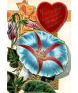 1911 Embossed Orchid With Heart Valentine Postcard - $29.88 CAD