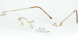 Titanium Ultraleichter Brille 6403 001 Sand Gold Brille Rahmenlose 52-18-140mm - £63.91 GBP