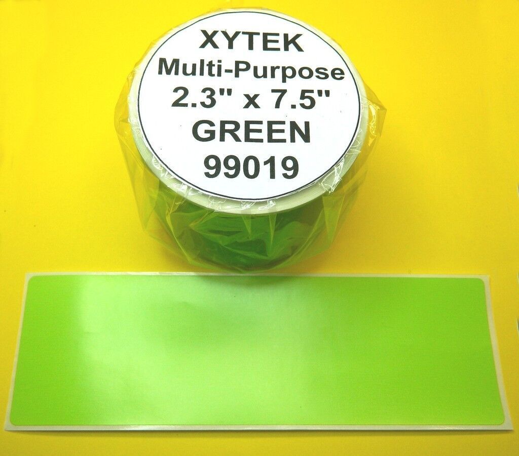 Primary image for 150 GREEN 2.3" x 7.5" Labels fit ZEBRA Eltron 2844, 450 - USA Made & BPA Free