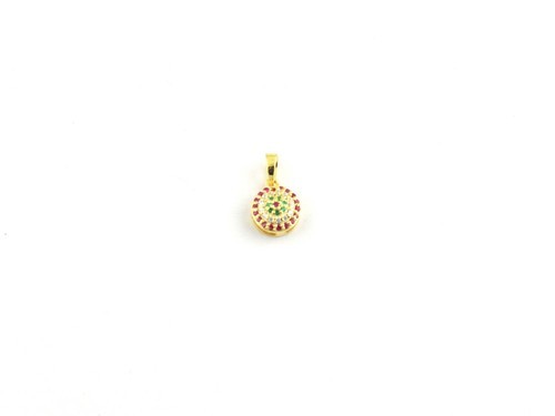 Tiny Turquoise Evil Eye Turkish Nazar Luck Charm Pendant in .925 Sterling Silver Item image 3