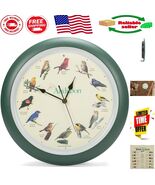 Charming 13 Inch Audubon Singing Bird Clock - Perfect for Home Office - $125.42 CAD