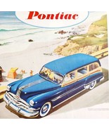 1952 Pontiac General Motors Blue Touring Advertisement Automobilia Beach... - $570.01 MXN