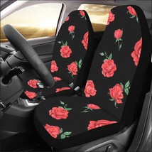 Red Rose Black Background Car Seat Covers (Set of 2) - $915.41 MXN