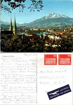 Switzerland Lucerne Church Mountains Posted 1973 to Ashton Idaho VTG Postcard - £7.39 GBP