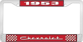 1953 Chevy Chevrolet GM Licensed Front Rear Chrome License Plate Holder Frame - £1,557.51 GBP