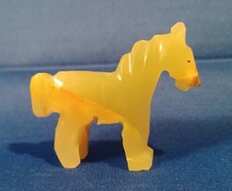 Vintage Carved Onyx Horse Small Figurine  - $15.88