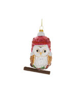 Glittered Glass Owl Ornament (Set of 12) - 790980 - $201.40 CAD