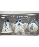 Sugarplum Dreams Ceramic Nutcracker Ballerica Blue Ribbon Christmas Orna... - $36.62
