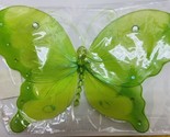 Burton and Burton GREEN Butterfly Decoration 10.25 inch Fabric Beaded NW... - $4.31