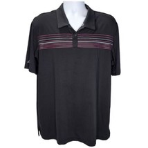 Adidas Climacool Golf Polo Shirt Mens XL Performance Black Striped Rugby Sport - £10.11 GBP