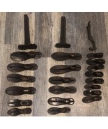 Vtg 23 Cast Iron Cobbler Stand Shoe Shine Stretcher Forms Molds 5 1/2”-12” - $134.26