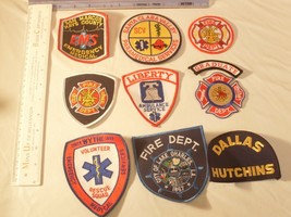 Fire Fighter Ambulance Rescue Collectors 9 Patches for display only Embr... - £14.89 GBP