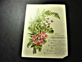 Peace and Joy Smile upon thy Christmastide -1890s Greetings Large Trade Card. - £5.00 GBP