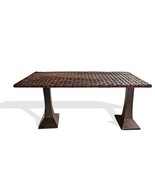 West African Furniture Hand Carved Acajou Hard Wood Weave Dining Table - $2,081.11 CAD